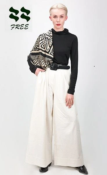 Ladies Plain Wide Leg Pant Supplier