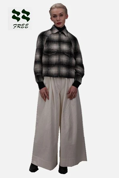 Ladies Plain Wide Leg Pant Supplier