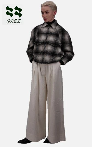 Ladies Plain Wide Leg Pant Supplier