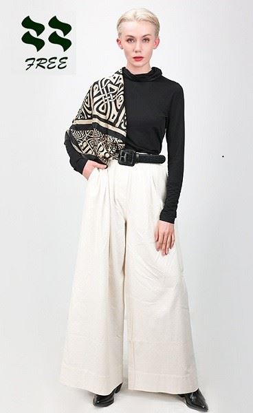 Ladies Plain Wide Leg Pant Supplier